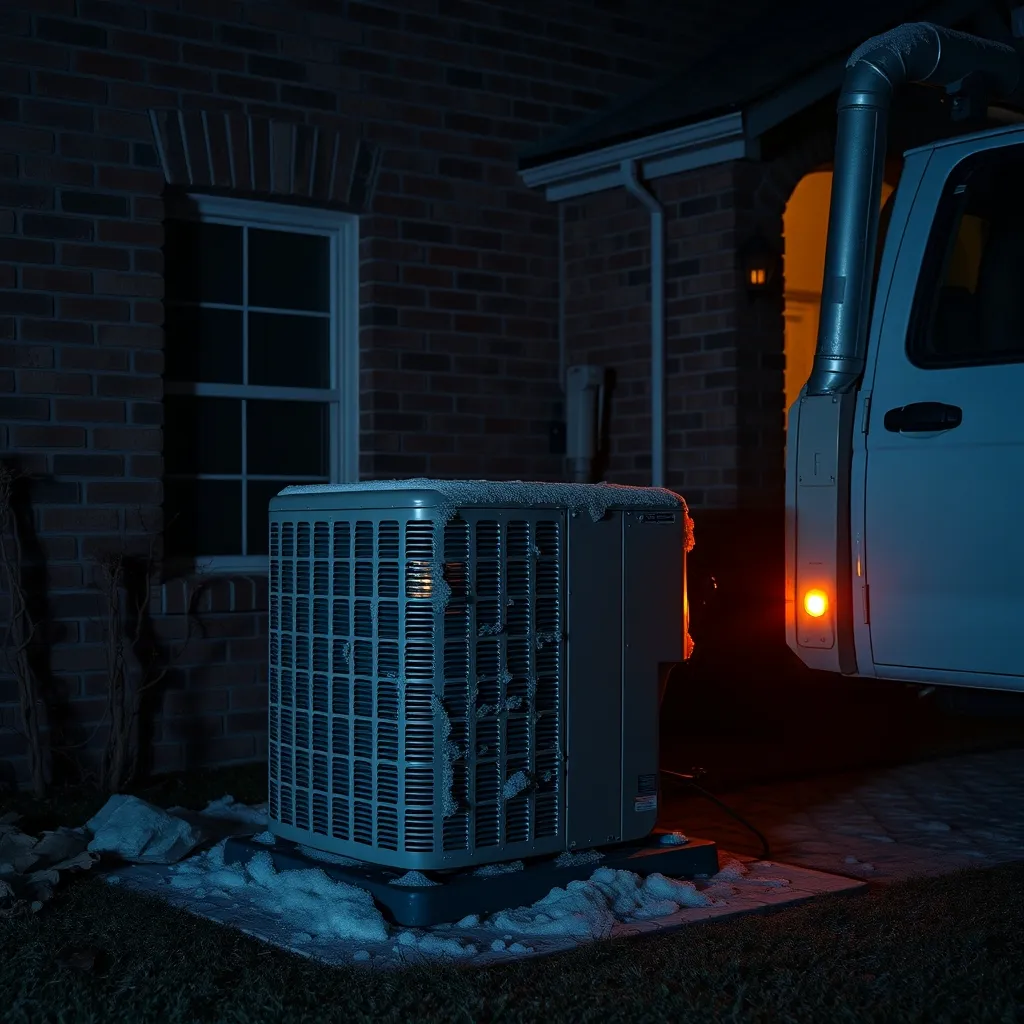 Frozen AC unit in Pflugerville TX